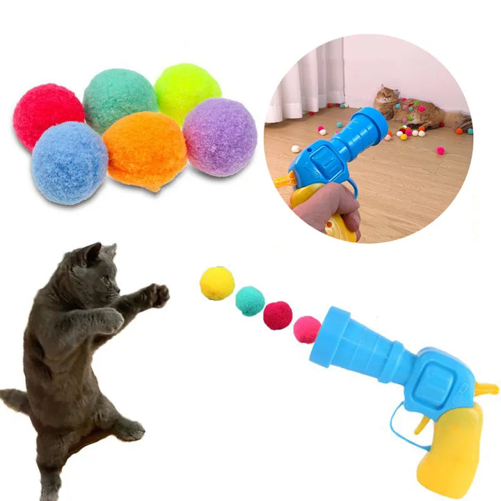 Cat Toys Mini Pompoms Games