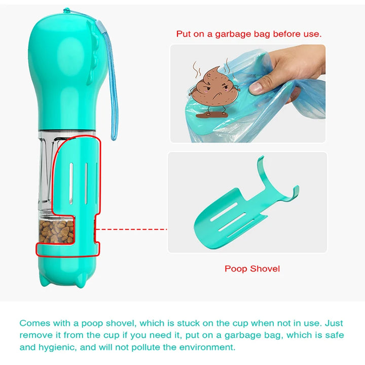 Portable Cat Dog Water Bottle Food