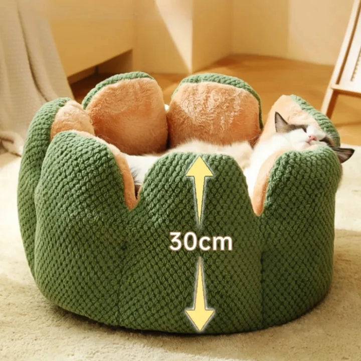 Petal-Shaped Winter Warm Bed for Pets