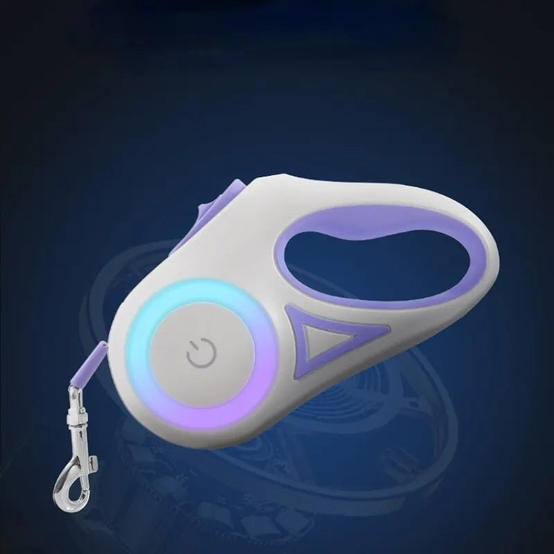 LED Flashlight Pet Leash Retractable Lighted