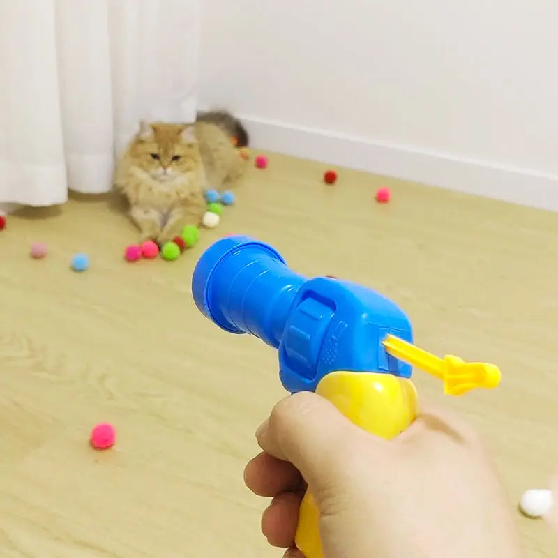 Cat Toys Mini Pompoms Games